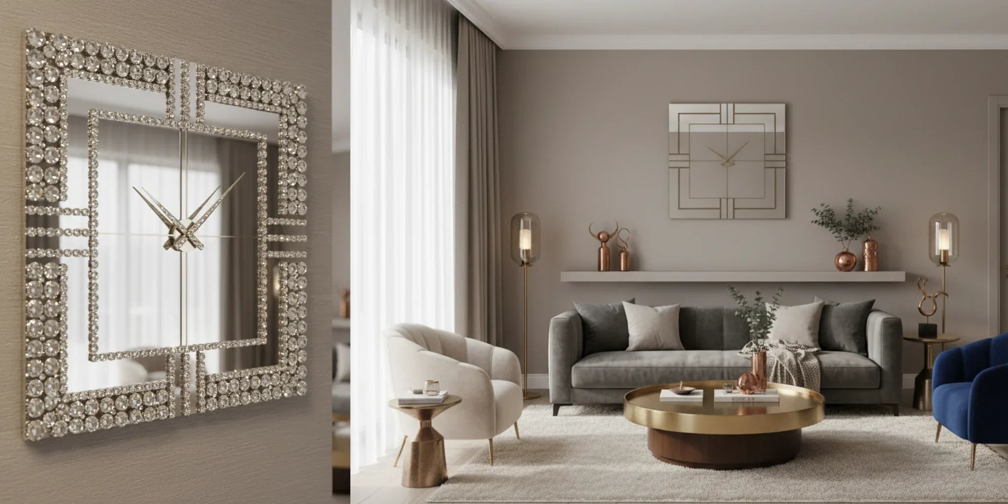 Square Clocks – Modern Sparkle Décor for Your UK Home