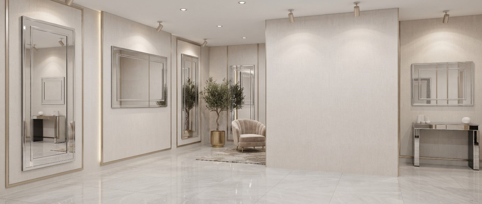 Glass Framed Mirror