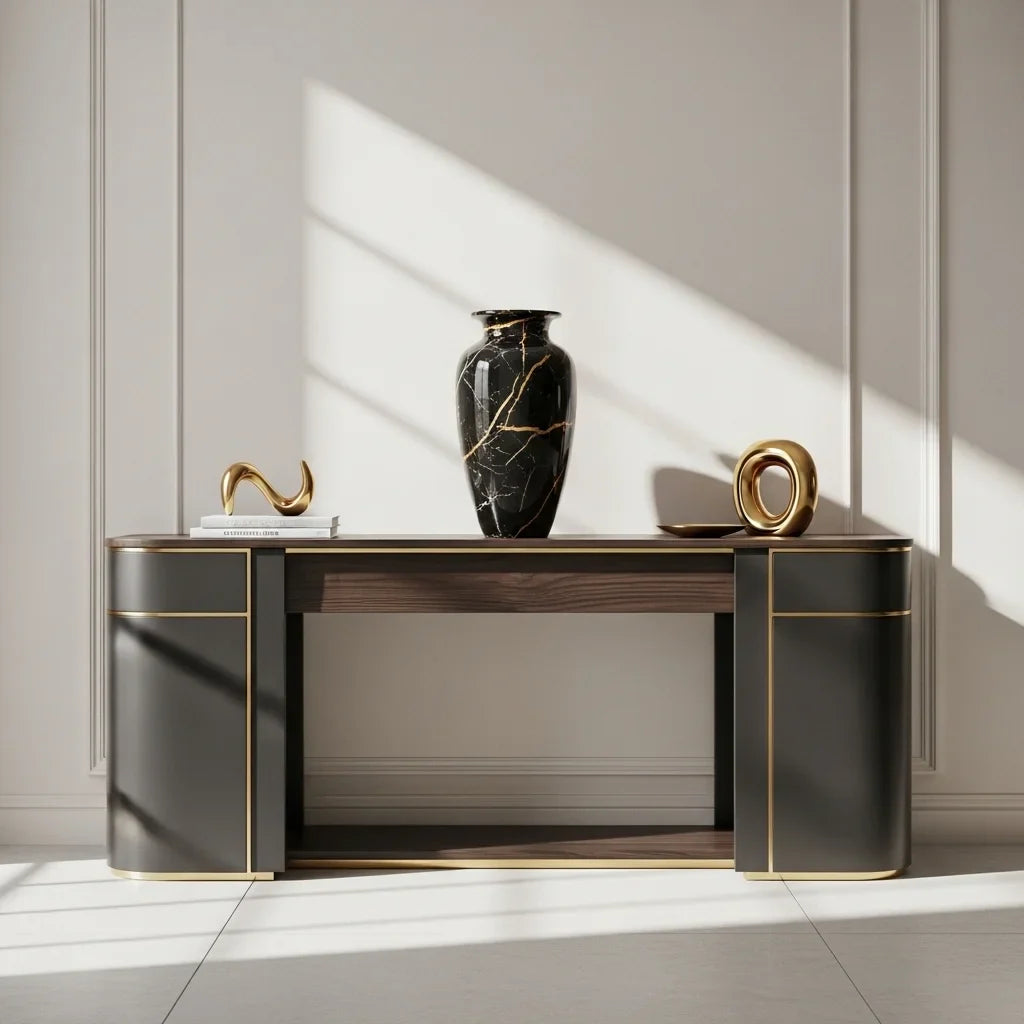 Luxury decorative vase displayed in modern European interior