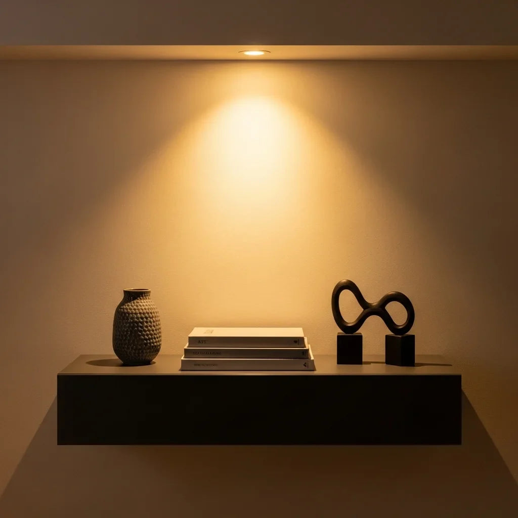 Modern LED lights creating ambient glow in stylish interior