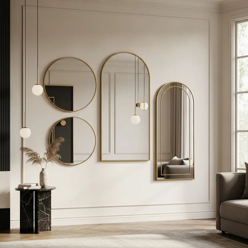 Luxury decorative mirrors collection in modern European interior by Sparkle Decors UK