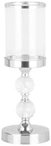 silver hurricane candle holder decorative glass lantern