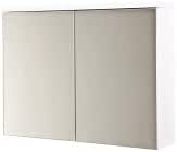 High gloss double mirror cabinet 45x56cm
