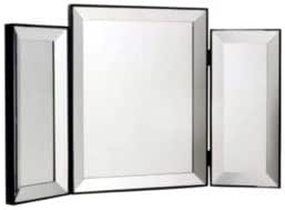 Bevelled dressing table mirror silver