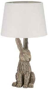 Rabbit table lamp driftwood effect unique bedside lighting