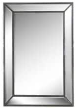 Silver beaded mirror 91.5x61cm