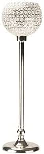Tall silver crystal tealight holder