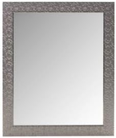 Silver mosaic effect mirror 60x50cm