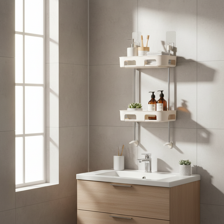 2 Tier Bathroom Shower Storage Rack