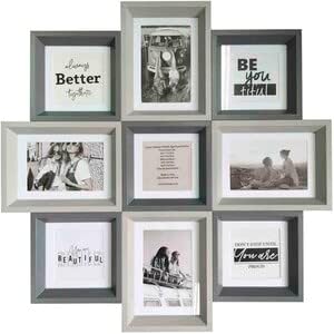 9 aperture collage photo frame wall display