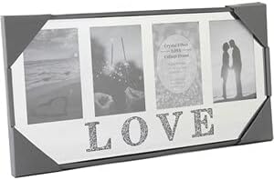 Crystal effect love collage frame