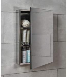 Bathroom mirror cabinet with storage