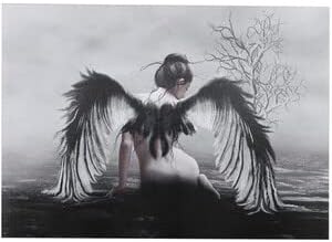 Glitter fairy canvas wall art design