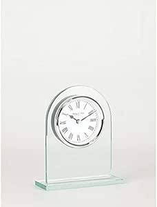 Glass mantelpiece clock 16.5x14x5cm