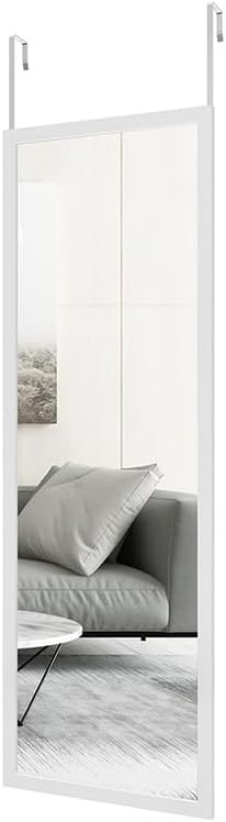 White over door tall mirror full length dressing mirror