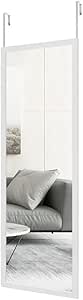 White over door full length mirror bedroom dressing mirror