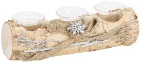 Antique woodland tea light holder 3 candle set