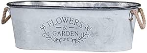Galvanised trough planter