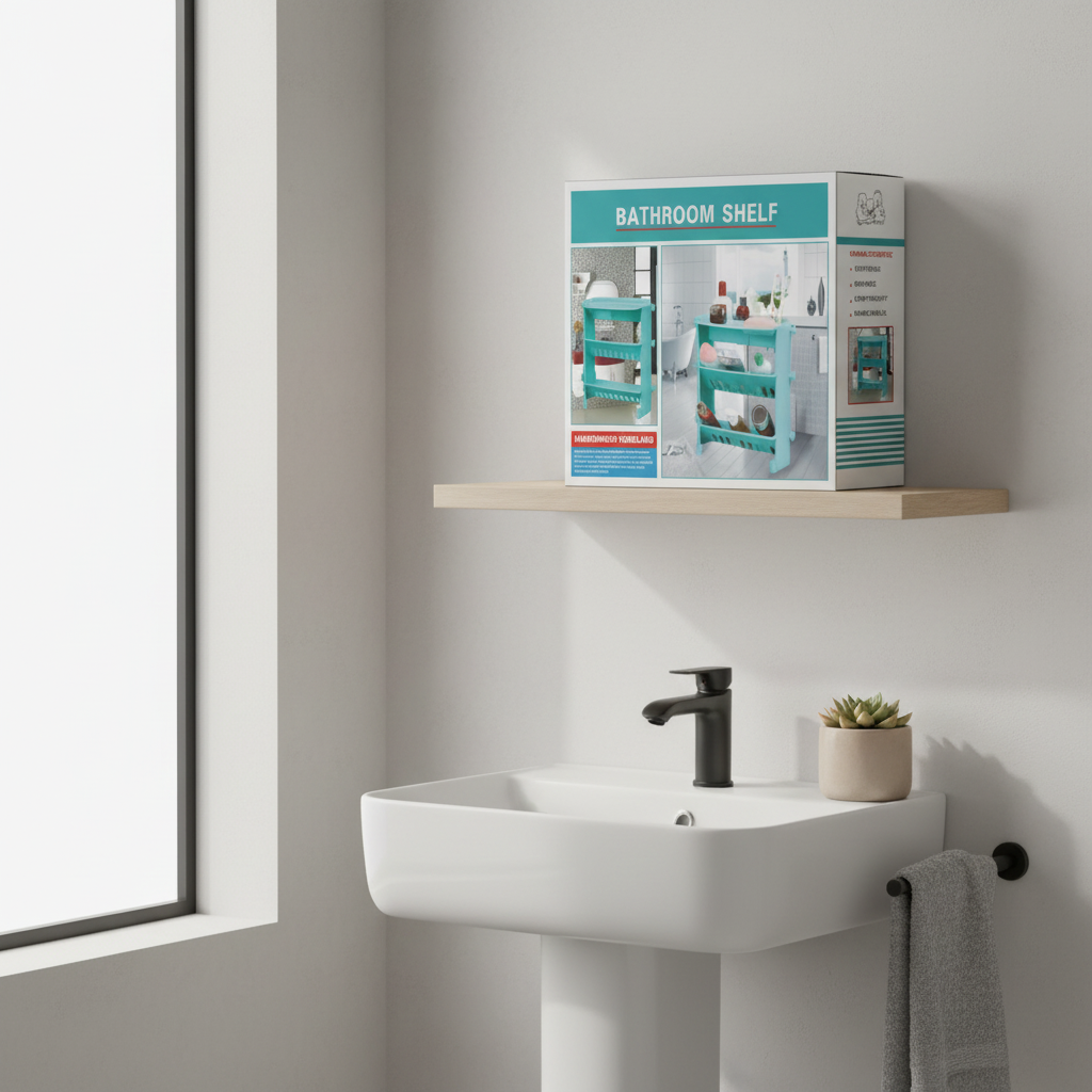 3 Tier Bathroom Shower Storage Shelf Aqua