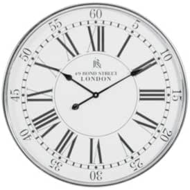 Silver London clock 68cm