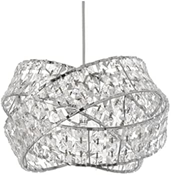 Jewelled twisted pendant clear 20cm