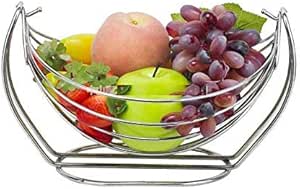 Chrome fruit vegetable basket rack 2 tier