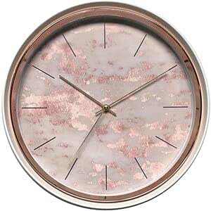 Blush marble wall clock