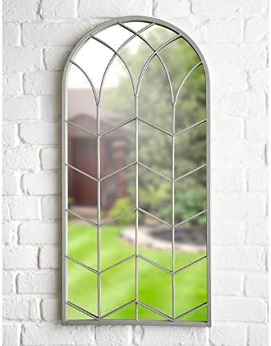 Tuscany grey outdoor garden wall mirror decorative