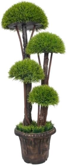 Artificial cedar ball topiary tree indoor outdoor decor