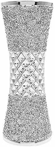 Silver sparkle vase ornament 20cm