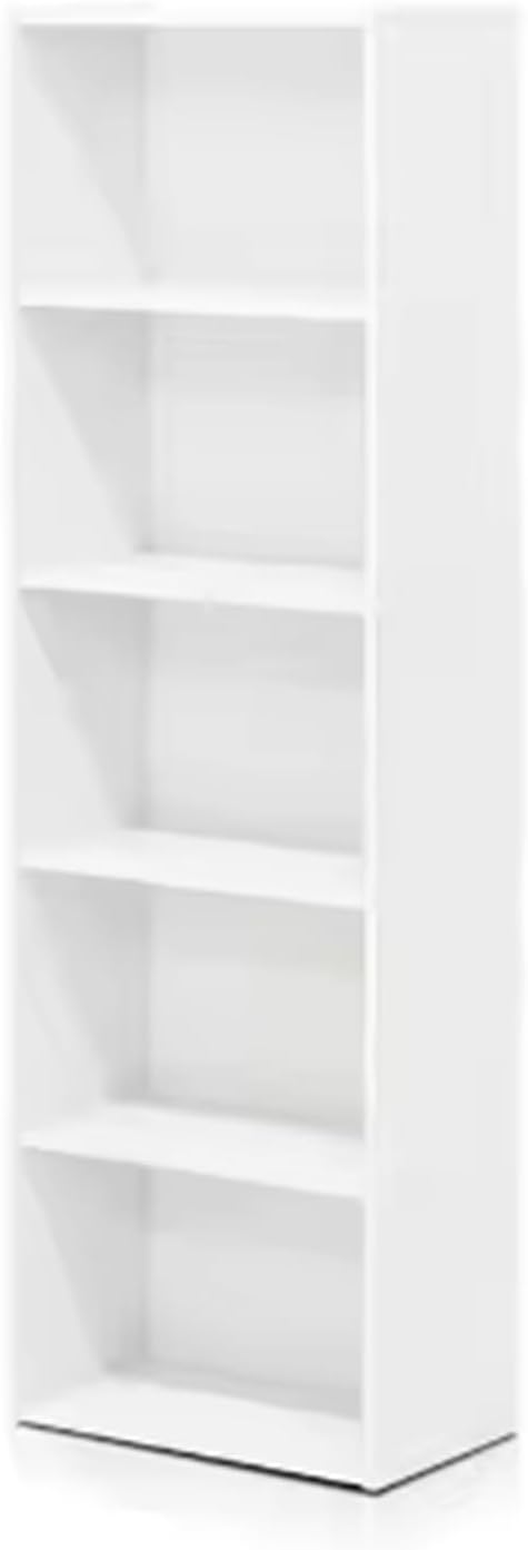 White wooden open luder book shelf