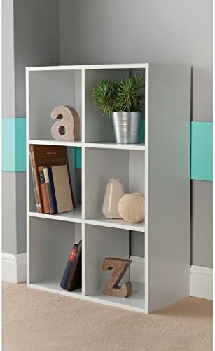 White 6 cube shelving unit
