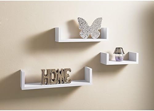 Floating wooden shelves set of 3