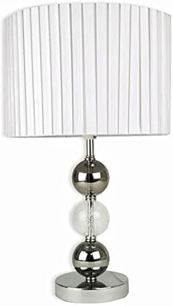 Glass ball table lamp chrome base 3 balls