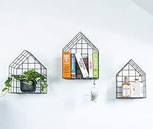 Black house wire shelves set of 3