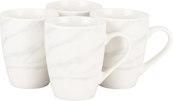 Marble coffee mug set elegant hot cold beverage mugs