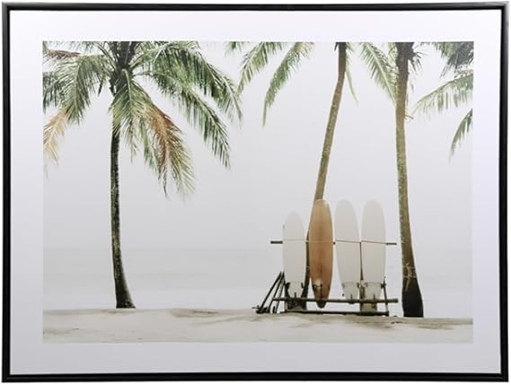 Tropical beach canvas wall art