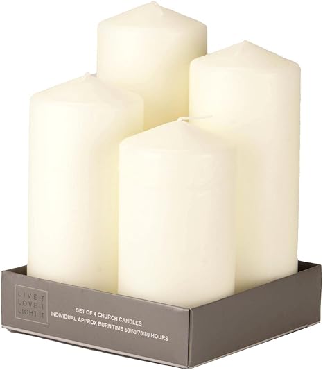 Decorative church candles set romantic home decor