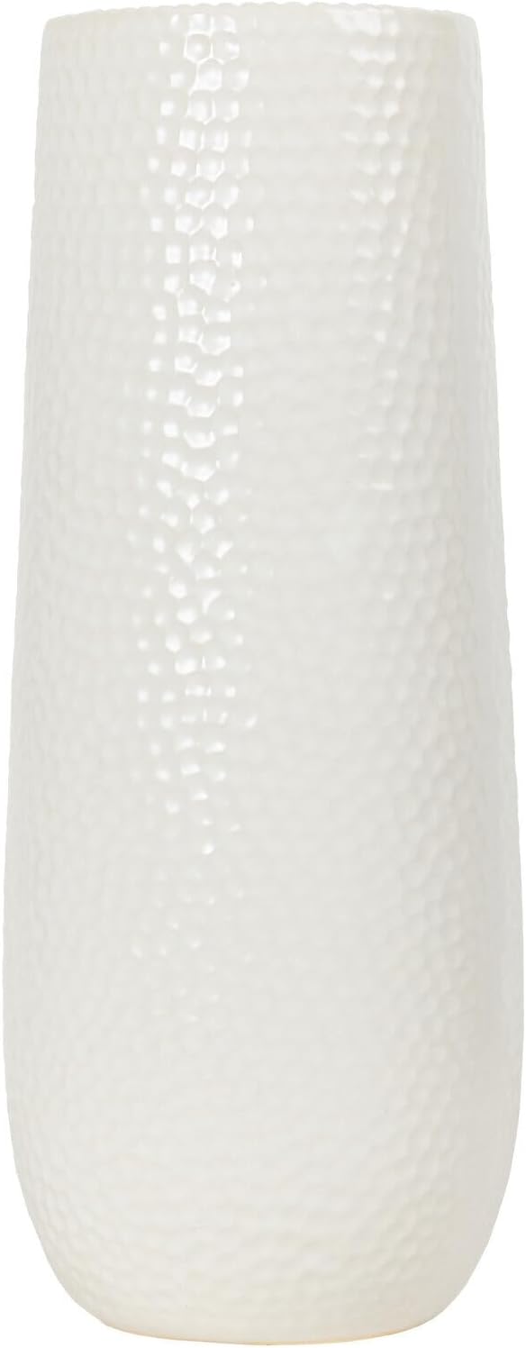 Hammered matte ceramic vase modern home décor accent