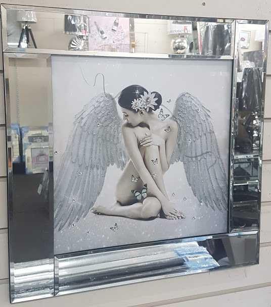 Liquid glitter wall art mirror modern design
