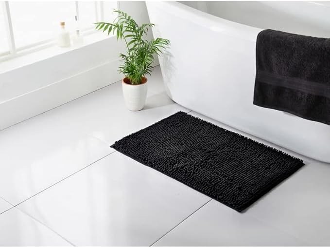 Microfibre noodle bath mat non slip bathroom rug