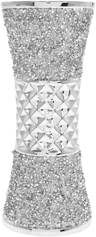 Leonardo silver sparkle flower vase 19cm