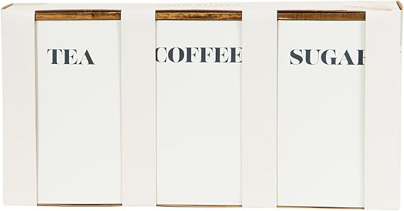 Bread bin tea coffee sugar canister kitchen storage set