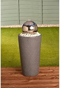 Stainless steel gazing ball water feature
