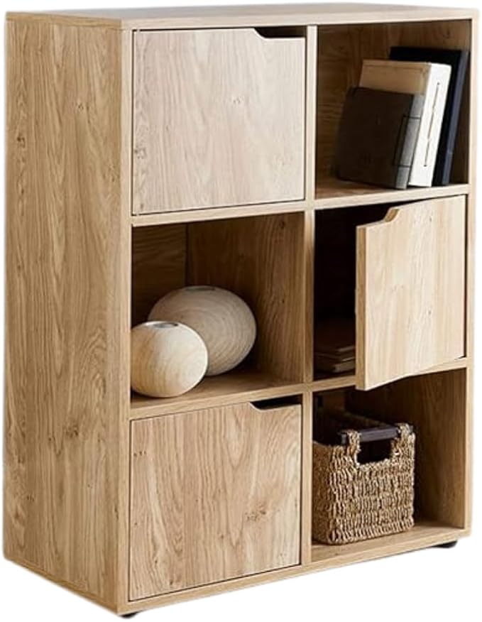Cube storage shelf unit oak home storage furniture