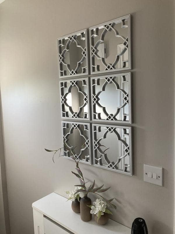 Moroccan tile mirror set wall decor