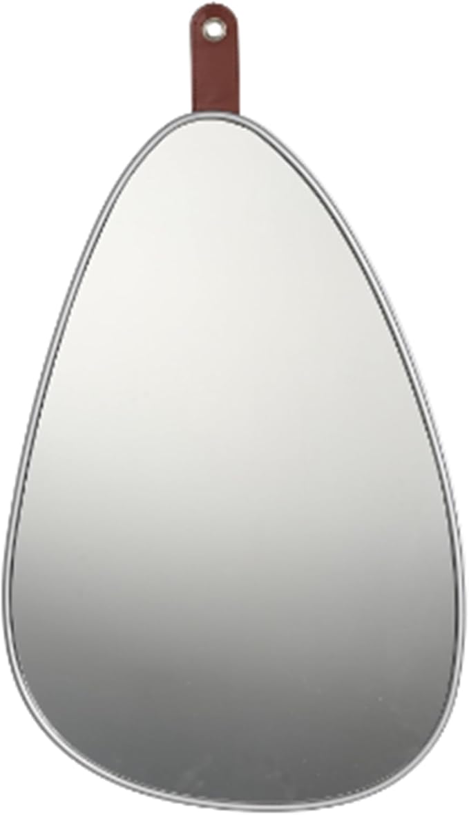 Irregular pebble wall mirror modern silver framed mirror