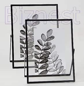 Black metal photo frames 6x4 2-pack