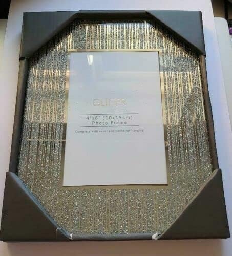 Silver glitter photo frame 7x5