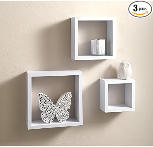 floating cube wall shelves white modern storage